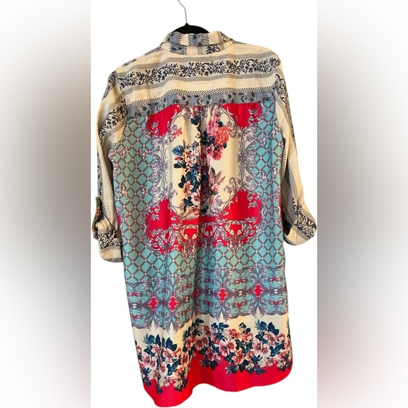 Aratta Silent Journey Boho Mixed Print High Low Tunic Shirt XL - Picture 3 of 7